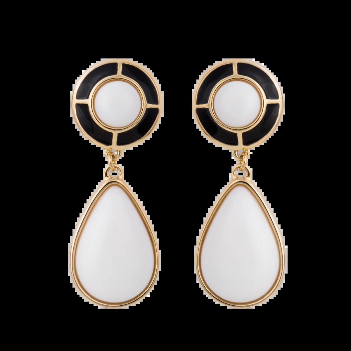 Golden earrings with pearls
